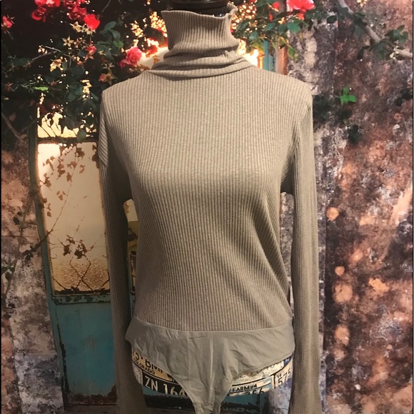 Bodysuit Turtleneck Top - Picture 1 of 8
